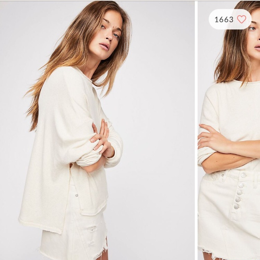 Free People Terry Cloth Sweater